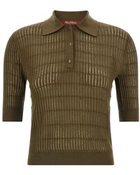 Max Mara - Truien & Vesten ,Groen ,Wol Mst Gallo Polo - Lyst