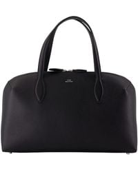 TOTEME - Schwarze Leder Shopper Tasche Mit Reißverschluss - Lyst