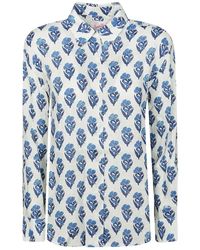 Mc2 Saint Barth - Camisa de lino con estampado floral - Lyst
