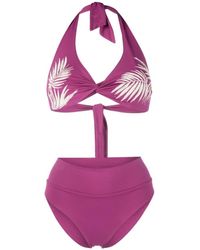 Fisico - Badmode ,Paars ,Spandex Triangle Bikini - Lyst