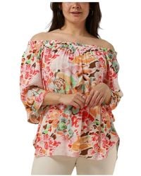 Mos Mosh - Overhemden ,Veelkleurig ,Botanico Blouse Roze Bloementop - Lyst