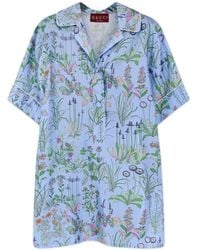 Gucci - Printed Silk Twill Shirt - Lyst