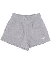Nike - Fitness ,Grijs ,Katoen Fleece Tracksuit Shorts Phoenix Heather - Lyst