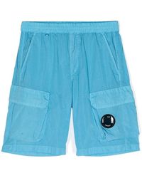 C.P. Company - Blaue nylon regular fit shorts - Lyst