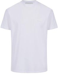 Iceberg - Weißes baumwoll-jersey-t-shirt mit gesticktem logopatch - Lyst