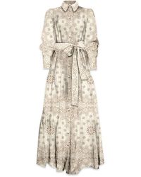 MC2 Saint Barth - Kleedjes Bandanna Print Jurk Met Lange Mouwen - Lyst