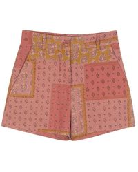 Sessun Cotton shorts with fancy pattern lucca - Rosa