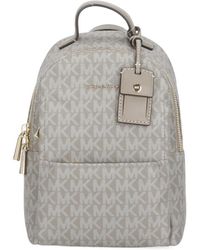 Michael Kors - Grijze Rugzak Met Gouden Logo - Lyst