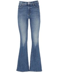 Mother - Jeans in cotone blu con passanti per cintura - Lyst