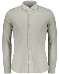 Fedeli - Overhemden ,Grijs ,Katoen Lange Mouwen Shirt - Lyst