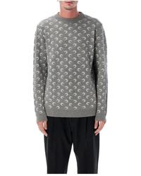 Marine Serre - Mond Allover Rundhals Strickpullover - Lyst