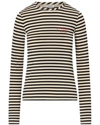 Liu Jo - Tops ,Veelkleurig ,Polyester Gestreepte Longsleeve T-Shirt - Lyst