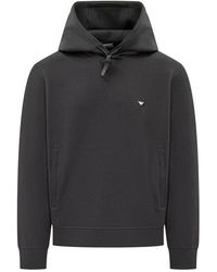 Emporio Armani - Hoodies & Sweatvesten ,Blauw ,Hooded Sweatshirt - Lyst
