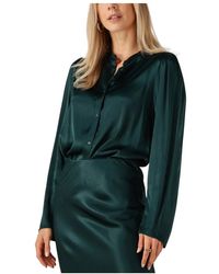 Modström - Overhemden ,Groen ,Satijn Parveenmd Shirt - Lyst