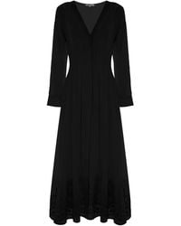 Kocca - Vanilla Kleid Mit V-Ausschnitt Und Spitzenverzierung - Lyst