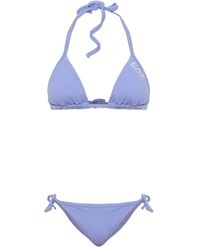 EA7 - Badmode ,Paars ,Tweed Triangle Bikini Met Logo - Lyst