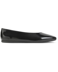 Prada - Schoenen ,Zwart ,Leer Brushed Leather Ballerinas - Lyst