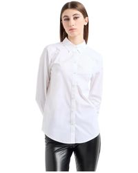 ARMANI EXCHANGE - Overhemden ,Wit ,Katoen Sport Blouse - Lyst