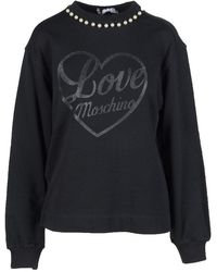 Sweat-shirt Love Moschino en coloris Blanc Femme Vêtements Articles de sport et dentraînement Sweats 