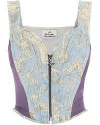 Vivienne Westwood - Top corsetto classico toile de jouy - Lyst