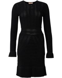 Twinset - Schwarzes kleid mit langen ärmeln - Lyst
