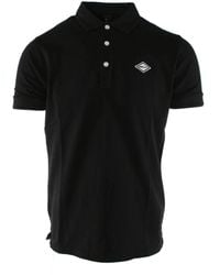 Replay - Zwarte Katoenen Poloshirt - Lyst
