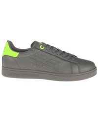 EA7 - Schoenen ,Grijs ,Leer Logo Rialzato Sneaker - Lyst