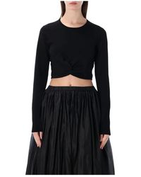 THE GARMENT - Tops ,Zwart ,Polyester Madison Knot Top - Lyst