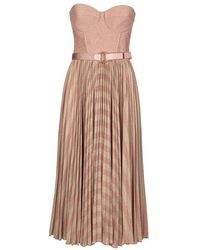 Elisabetta Franchi Sleeveless Dress With Belt - Roze