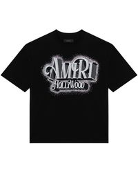 Amiri - Schwarzes Oversize-T-Shirt Theatre Masks - Lyst