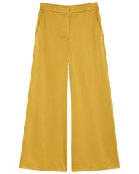 Max Mara - Broeken ,Geel ,Polyester Petali Broeken - Lyst