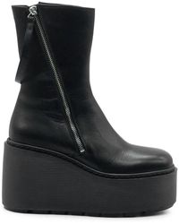 Vic Matié - Stripy schwarze keilabsatz-stiefelette - Lyst