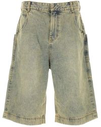 Entire studios - Denim Bermuda Shorts - Lyst