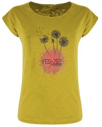 Yes-Zee - Baumwolle logo print rundhals t-shirt - Lyst