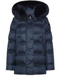 Peuterey - Jassen ,Blauw ,Polyester Blauwe Takan Puffer Jas - Lyst