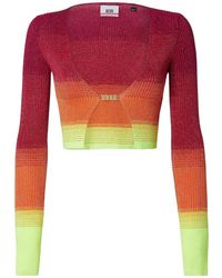 Gcds - Lurex Degradé Mini Cardigan - Lyst