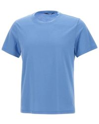 Kangra - Tops ,Blauw ,Katoen T-Shirt Met Ronde Hals - Lyst