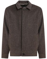 Vince - Bruine Houndstooth Overshirt Jas Aw25 - Lyst