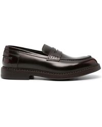 Doucal's - Schoenen ,Bruin ,Leer Penny Loafers Van Leer Met Amandelvormige Neus - Lyst