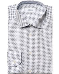 Eton - Modernes mikroprint popeline hemd - Lyst
