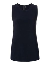 Norma Kamali - Tops ,Blauw ,Polyester Sleeveless Top - Lyst