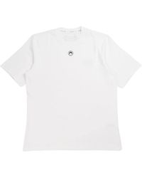 Marine Serre - T-shirt in cotone biologico bianca - Lyst