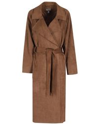 Urbancode - Jassen ,Bruin ,Suède Coat - Lyst