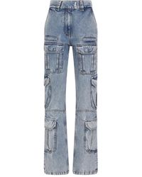Givenchy - Blauwe Katoenen Cargobroek - Lyst