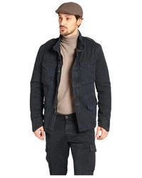 Mason's - Stretch Katoen Field Jacket Blauw - Lyst