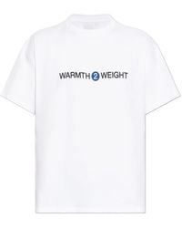 ROA - Tops ,Wit ,Katoen Logo T-Shirt - Lyst