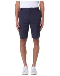 Save The Duck - Korte Broeken ,Blauw ,Katoen Casual Shorts - Lyst