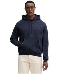 Lacoste - Hoodies & Sweatvesten ,Blauw ,Katoen Heavy Fleece Hoodie - Lyst