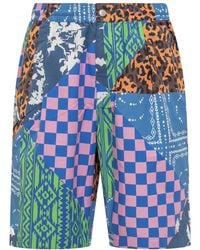 Marcelo Burlon - Korte Broeken ,Veelkleurig ,Polyester Short Mix & Match - Lyst