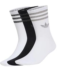 adidas - Fitness ,Veelkleurig ,Katoen 3 Stripes Glitter Crew Socks 3P - Lyst